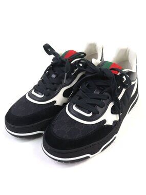 Gucci Reweb GG Canvas Sherry Line Sneakers Black Box